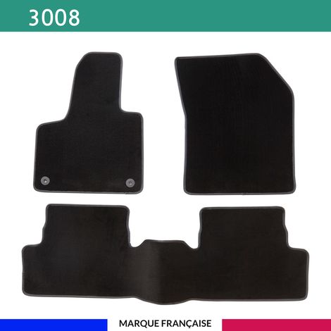 Tapis de voiture - Sur Mesure pour 3008 (2016 - 2020) - 3 pièces - Tapis de sol antidérapant pour automobile (1/4)
