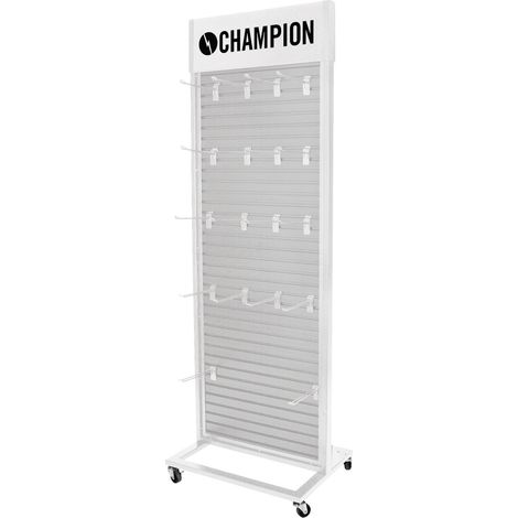 White metal stand with wheels 600mm (1/5)