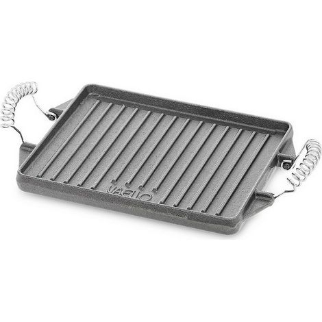 Piastra vaello rettangolare grigia 27x21 cm ghisa (1/2)