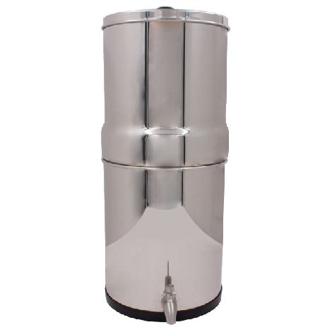 Filtre gravitaire inox 8.5 litres – Filtration mécanique – 51 cm de hauteur – Raccord 1/2 pouce – 2 cartouches RFIGR incluses – Hydropure