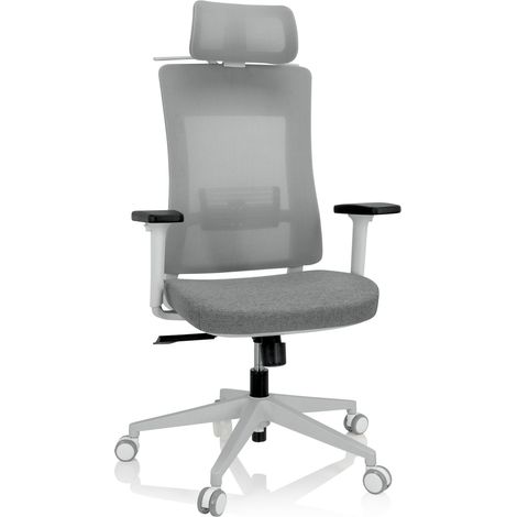 Bürostuhl / Drehstuhl COMFIO WMH Netzstoff / Stoff grau hjh OFFICE