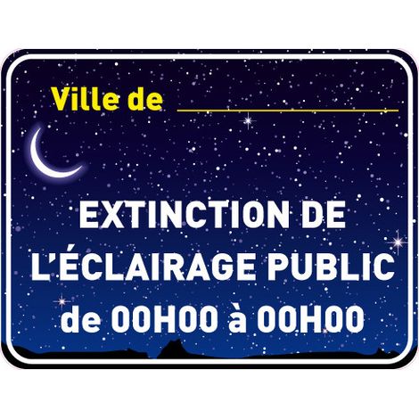 Panneau EXTINCTION DE L'ECLAIRAGE PUBLIC (EP007)