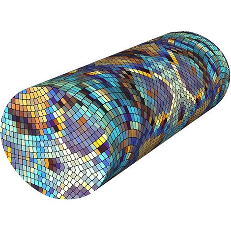 Barcelona-Rollen-Rehabilitationskissen Ø15x40 cm - Samt, Memory-Schaum, zur Nacken- und Rückenstütze, Bertoni (1/3)