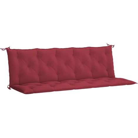 Maison Exclusive - Cuscino per Panca Rosso Vino 180x(50+50)x7 cm in Tessuto Oxford (1/5)