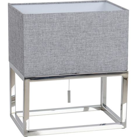 Naeve ALFA Lampe de table 30x19cm avec abat-jour gris 1xE27 (1/5)