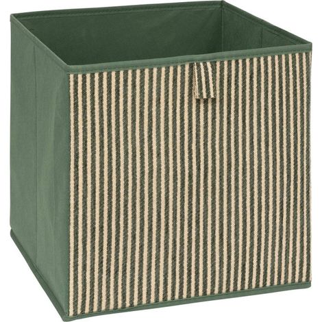 Boîte de Rangement Déco "Cotty" 31x31cm Vert Foncé