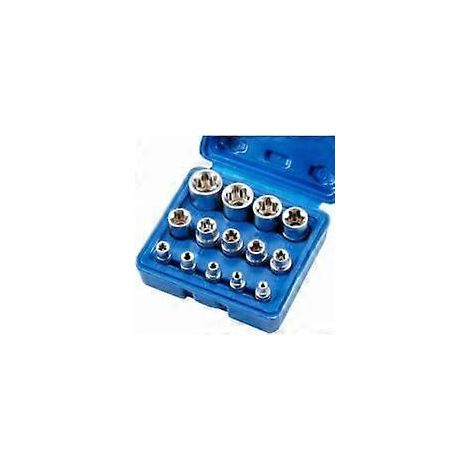 Jeu de 14 douilles Torx femelles hexagonales E4-E24 (1/5)