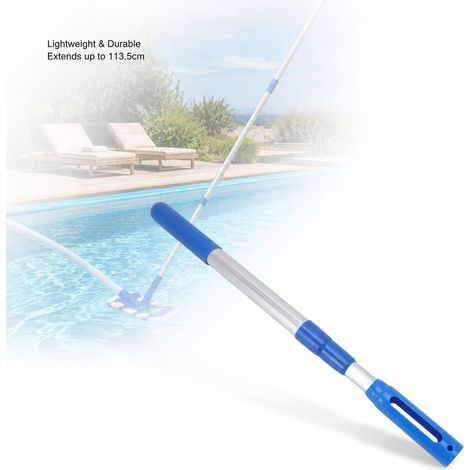 Perche télescopique pour piscine - Aluminium léger et robuste, 3 sections extensibles jusqu'à 113,5cm, idéale pour nettoyage (1/5)
