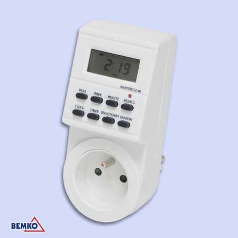 Minuterie électronique 7 jours - Programmation hebdomadaire - 16A - AC230V - IP20