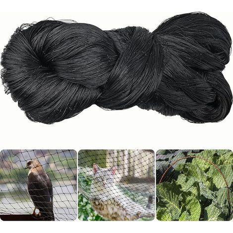 Filet Anti Oiseaux 10m x 10m Protection Oiseaux et Anti Pigeon Maille de 5 cm Stable aux UV et Résiste Aux Intempéries (1/5)