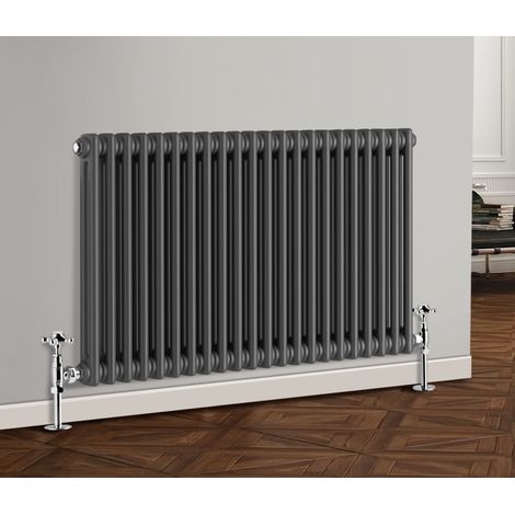 Traditional Radiator Cast Iron Style Radiator 2 Column Anthracite 600 x 1010mm