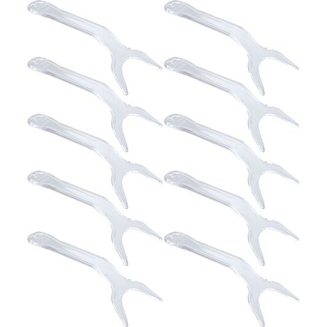 Lot de 10 écarteurs de lèvres intra-oraux transparents en forme de T pour enfants (petite taille). (1/5)