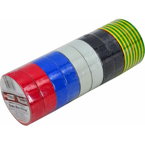 Awtools taśma izolacyjna 19mm x 20m mix /10szt.