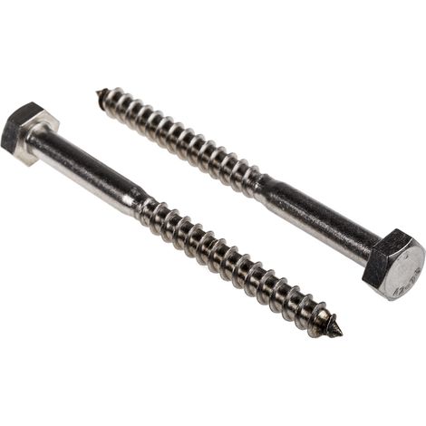Vis tire-fond, 10mm x , en Acier Inoxydable ( Prix pour Sachet de 25 )