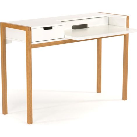 Bureau Design en Bois "Farringdon" 122cm Naturel (1/4)