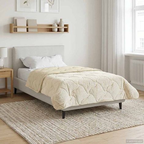 Ganzjahresbettdecke Gepolstert Creme 135 x 220 cm