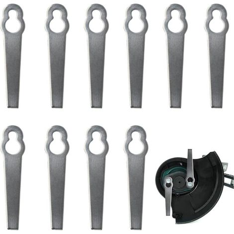 Ersatzmesser für Rasentrimmer, RosyFate 10 Stück Metall-Rasentrimmermesser, Universal-Rasentrimmermesser, Ersatzmesser für Rasentrimmer