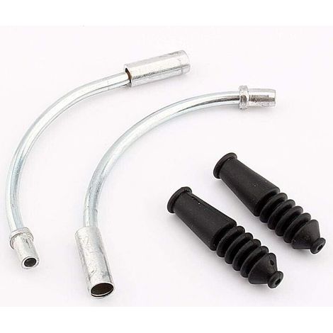 Câble flexible de nouilles de frein en V de vélo, bottes en caoutchouc de tuyau de guidage de câble pour vélos de route et VTT, paquet de 2