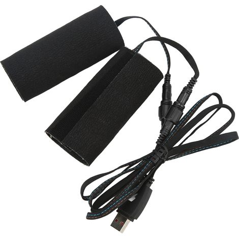 Deux coussins chauffants pour guidon de moto, fixés par Velcro, étanches IP67, alimentation CC 5V, coussins chauffants à brancher sur USB. (1/5)