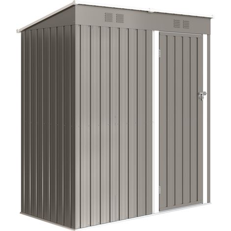 Abri de Jardin Conon Compact Résistant Acier Gris Clair 1,37 m² Sécurisé