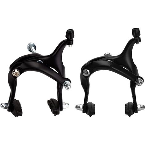 1 paire d'étriers de frein avant et arrière en C de 61 à 79 mm de long, compatibles avec les vélos à pignon fixe et accessoires de vélo de route - Noir (1/5)