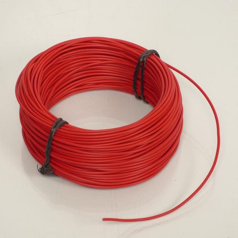 Rot Kabelrolle mit Mehrleiter-Elektrokabel rot 1,50 mm² x 50 m (1/2)