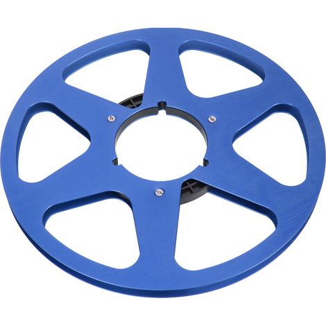 Bobine de bande magnétique vide 1/4 10,5 pouces, 6 trous, en alliage d'aluminium, ouverture universelle, pièce de machine, bobine réceptrice de bande sonore, bleue (1/5)
