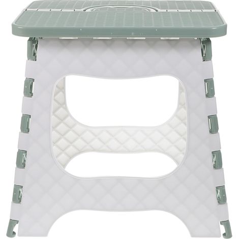 Chaise Pliante Portable Plastique Verte Tabouret Pliant Léger et Robuste avec Patins Antidérapants Siège Pratique pour Maison Jardin (1/4)