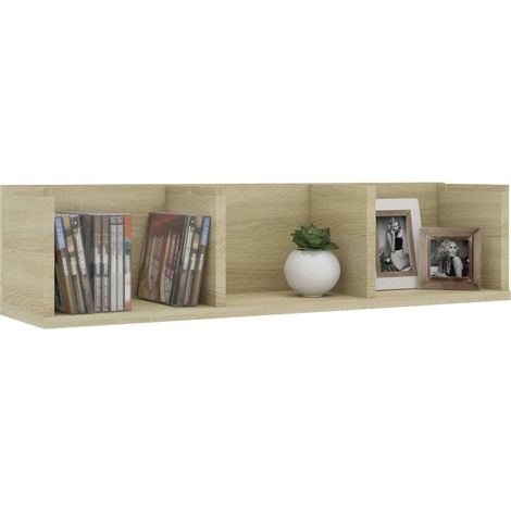 Étagère murale à CD Chêne sonoma 75x18x18 (1/5)