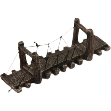 Décoration pour aquarium, figurine de pont-levis, statue en résine, ornement de pont pour aquarium, décoration de bureau-S (1/5)