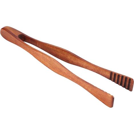 Pince à griller en bois, pince à toast, pince de cuisine réutilisable, pince à aliments pour buffet, pince à pain et à steak, outils de service-AquaForge (1/5)