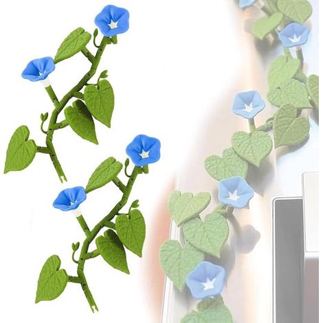 2 piante di edera magnetiche stampate in 3D per frigorifero, con steli mobili. Una graziosa decorazione per la cucina. (1/5)