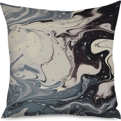 Housse de Coussin Décoratif Motif Marbre Élégant (1/5)