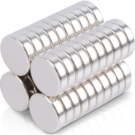 40 Stück kleine 12 mm x 3 mm Neodym-Magnete, starke Magnete, Magnete für Magnettafel, Kühlschrank, Whiteboard (1/4)