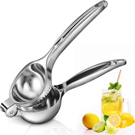 Zitronenpresse aus Edelstahl, robuste Limettenpresse, manuelle Zitronenpresse, langlebige Zitruspresse aus Metall, Fruchtpresse