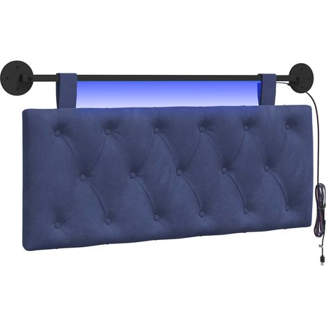 Maison Exclusive - Hängendes Kopfteil Polizeiblau Samt (1/5)