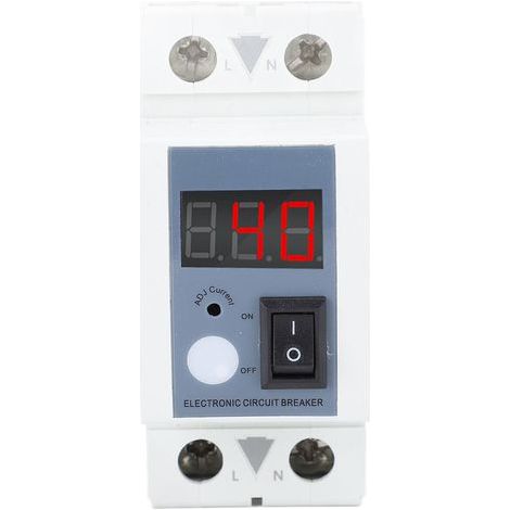 Limiteur de protection contre les surintensités réglable 1-40A, auto-réinitialisation 110-300VAC 40-70Hz (1/5)