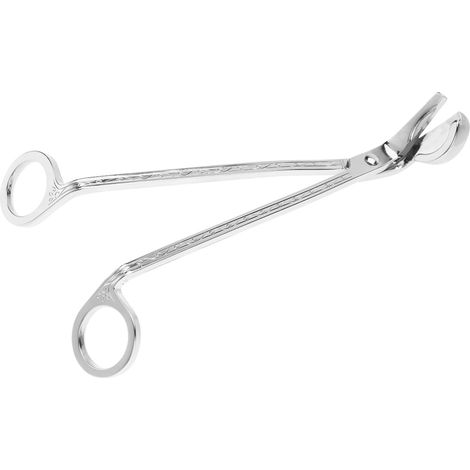 Pince à bougie semi-circulaire en acier inoxydable revêtu, en forme de cœur, et outil de coupe de mèche (argenté) (1/5)