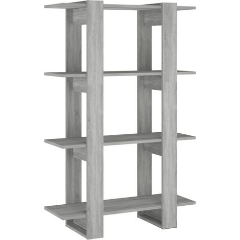 Maison Exclusive - Bücherregal/Raumteiler Grau Sonoma 80x30x123,5