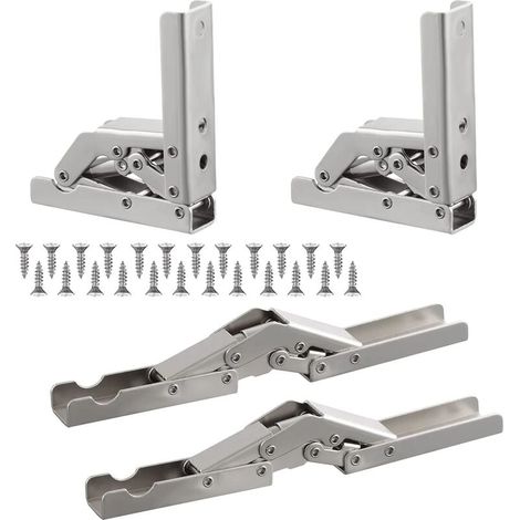 Schwerlast-Klappkonsole, 4-teiliges Klappkonsolen-Set, Schwerlast-Klappregalhalterungen, Ausziehbare Klappkonsolen-Regalhalterung für Tischplatten, Klapptisch (1/5)