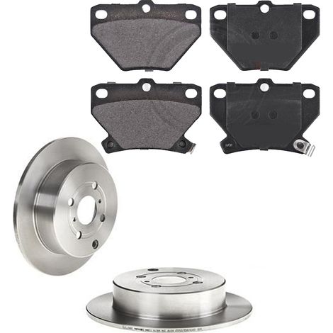 KIT FRENI POSTERIORI compatibile con TOYOTA COROLLA VERSO (E12) - DISCHI + PASTIGLIE OEM: P 83 052 / 17457 /SOSTITUZIONE DIRETTA/BASSA POLVERE/SILENZIOSO (1/5)
