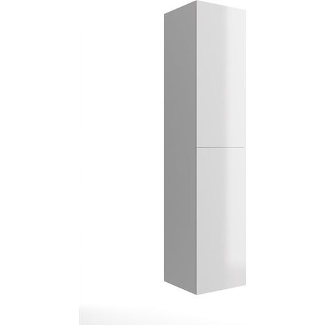 Colonne haute ALLIANCE 1600 avec 2 portes blanc brillant (1/4)