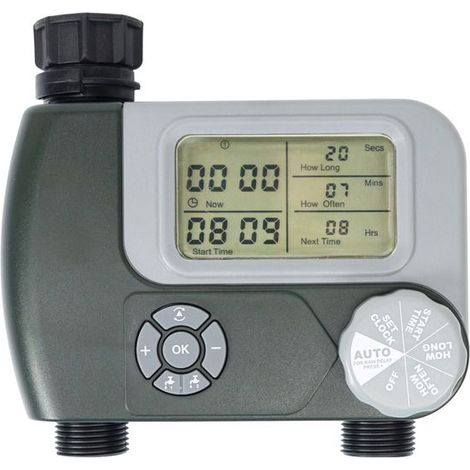Programmateur d'irrigation - PNI - PNI-WT10 - Écran LCD - 2 sorties - Raccord 3/4"