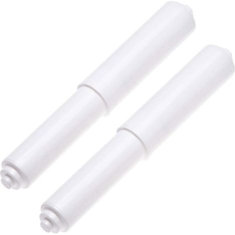 Paquet de 2 porte-papier hygiénique en plastique porte-rouleau de papier hygiénique utilisation dans le ménage rouleau de rechange de toilette à ressort (1/5)