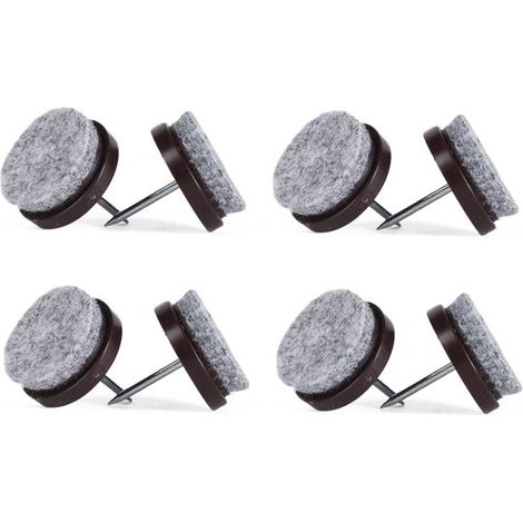 Lot de 8 patins en feutre anti-rayures pour pieds de table et chaise - Diamètre 24 mm - Protection sol (1/5)