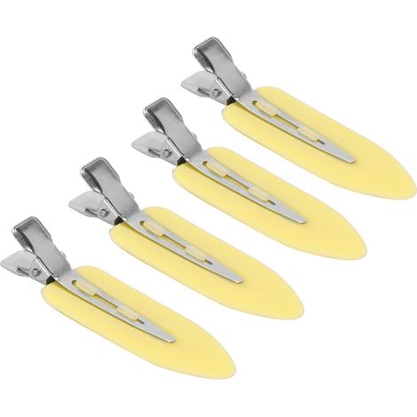 Barrettes à Cheveux Solides Anti-Déformation Jaune, Accessoires Coiffure Femme (1/5)