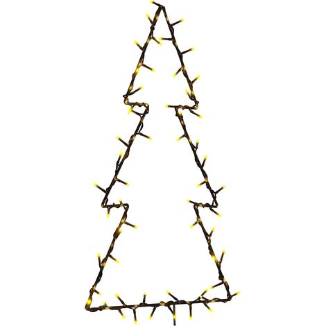 Luces de Navidad Silueta de Árbol 80 LEDs blanco cálido vidaXL (1/5)