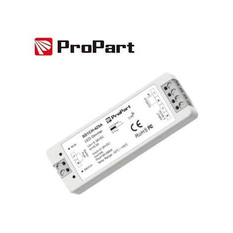 Ricevitore DIM RF LED 1 Canale - 8A, 5-36VDC, con Pulsante, RF2.4G