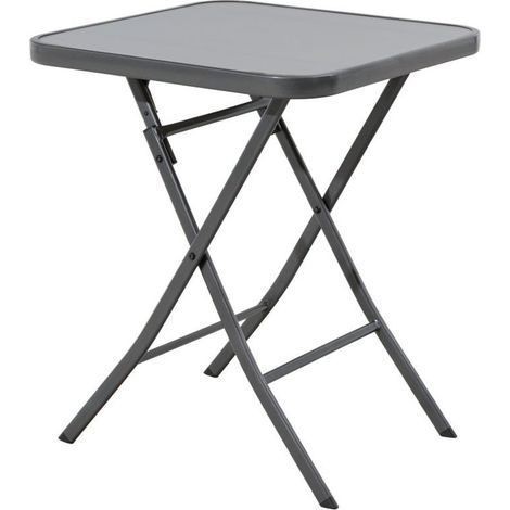 TrendLine Glastisch Terni klappbar anthrazit 60 x 60 x 71 cm Glastisch (1/3)