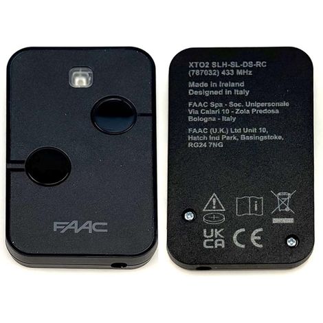 Telecomando Radiocomando Trasmittente 2 Canali FAAC XTO2 868 MHZ 787030 SLH - DS (ex 787009-7870091)